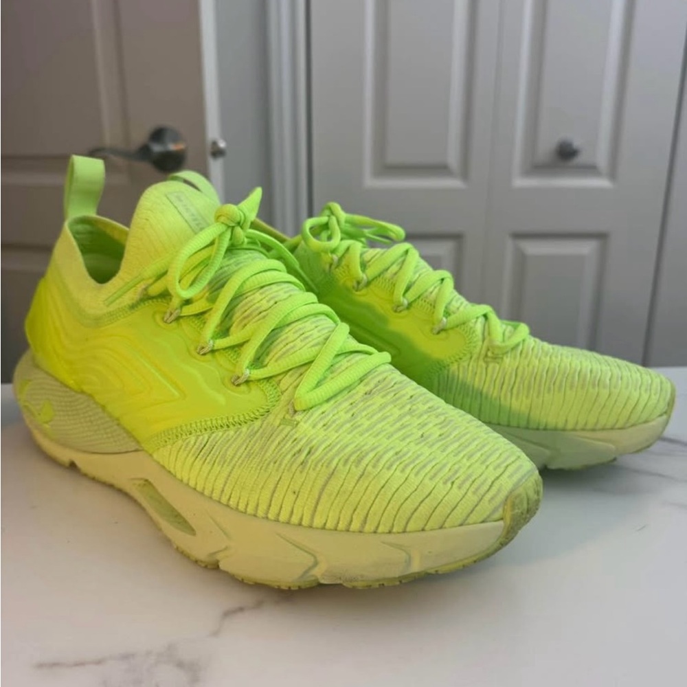 Bright Neon Green Athletic Shoes Under Armour